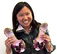 Flower petal shoes.