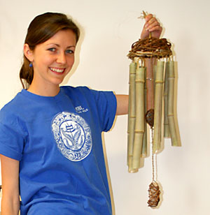 Bamboo and bittersweet wind chimes