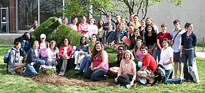 2006 spring semester class with sod cow