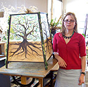 Tree through the seasons lampshade