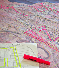 maps and highlighter