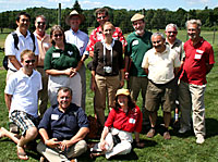 Floriculture field day participants view test plantings at Bluegrass Lane.