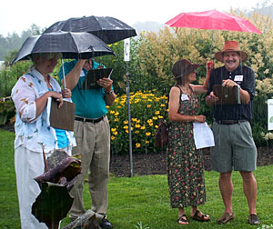 Judges:  Carol Bradford (The Post-Standard, Syracuse), Jim Barber (special assistant to Commissioner Hooker), wife Cindy Barber, and Harvey Lang (Syngenta).